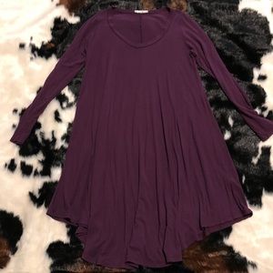 Long Sleeve Purple Dress